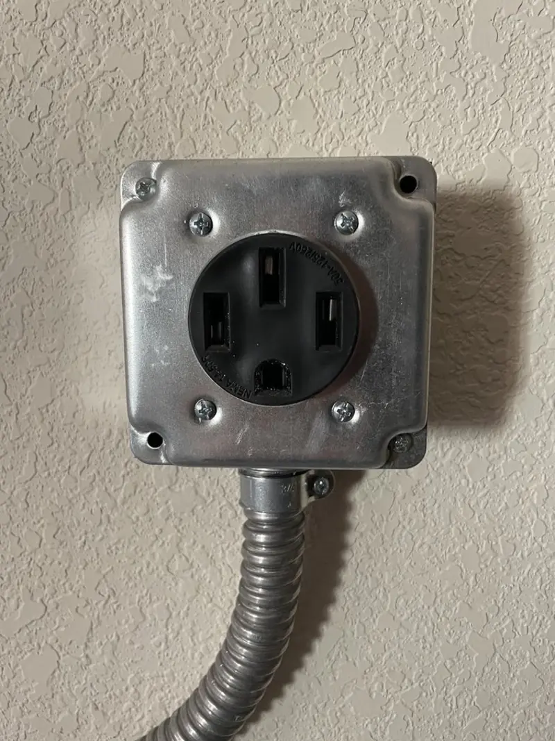 NEMA 14-50 outlet installed for Smart Home Electrical in Fawn